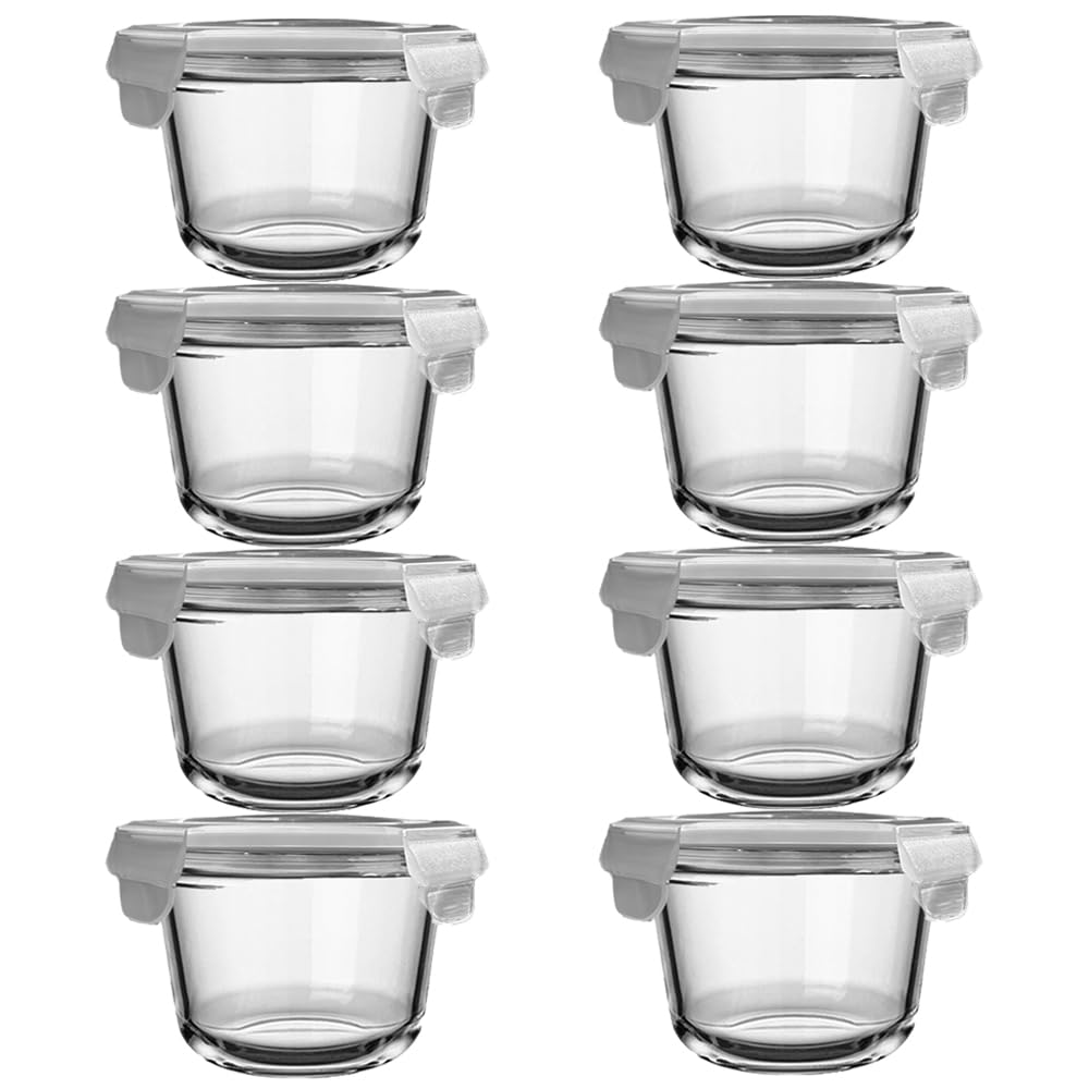 Suppenbehälter aus Glas mit luftdichten Deckeln, 473 ml, rund, Lebensmittelbehälter, BPA-frei, ausla