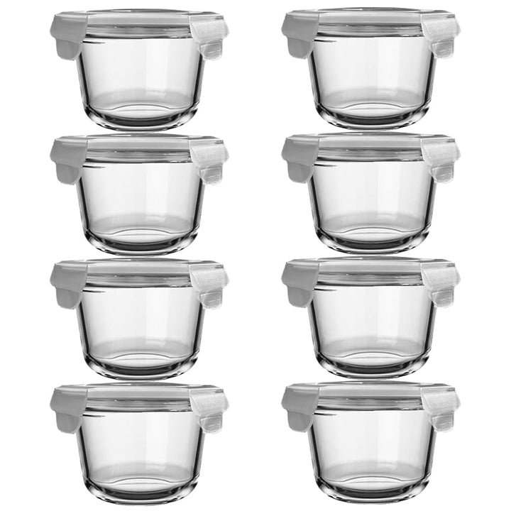 Suppenbehälter aus Glas mit luftdichten Deckeln, 473 ml, rund, Lebensmittelbehälter, BPA-frei, ausla