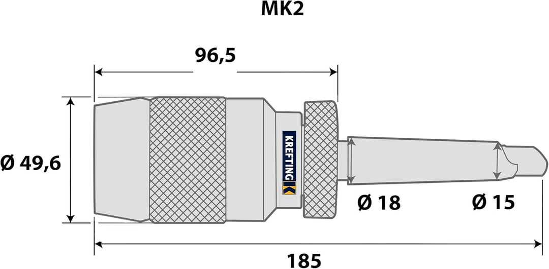 Bohrfutter Schnellspannbohrfutter B16 3-16 mm + MK2 Kegeldorn mit Austreiblappen Präzisionsbohrfutte