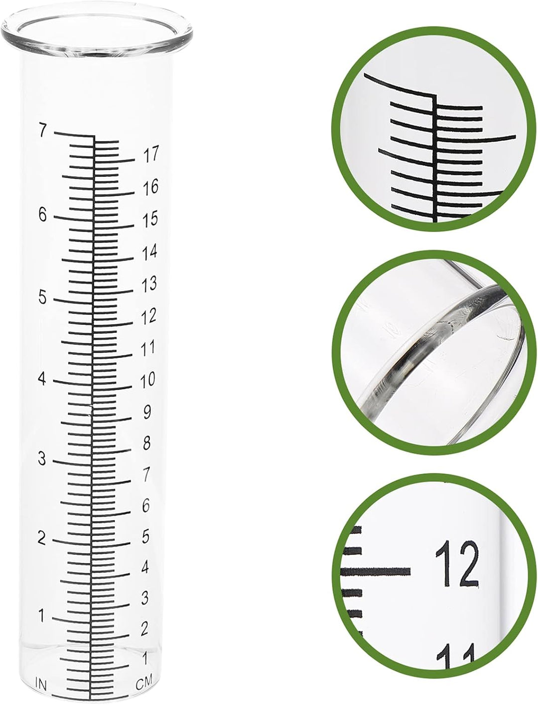 STOBAZA 2stücke Regenmesser Reagenzglas Glas Outdoor Niederschlagsmesser Mit Hochauflösender Skala U
