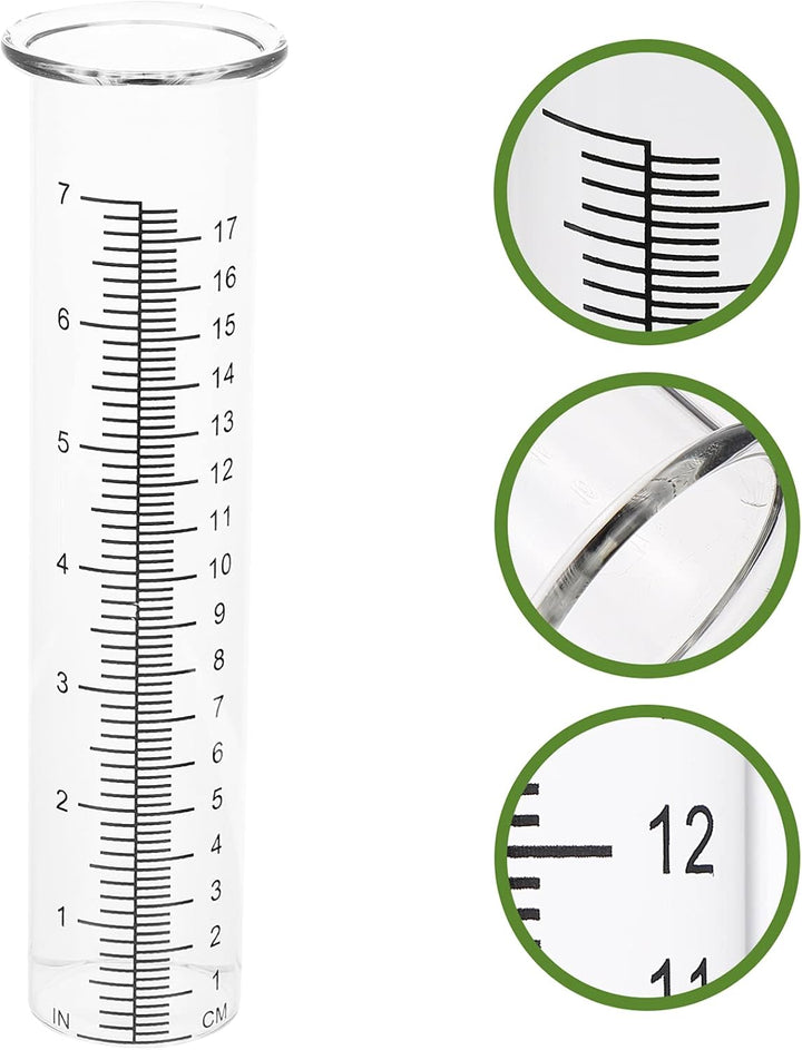 STOBAZA 2stücke Regenmesser Reagenzglas Glas Outdoor Niederschlagsmesser Mit Hochauflösender Skala U
