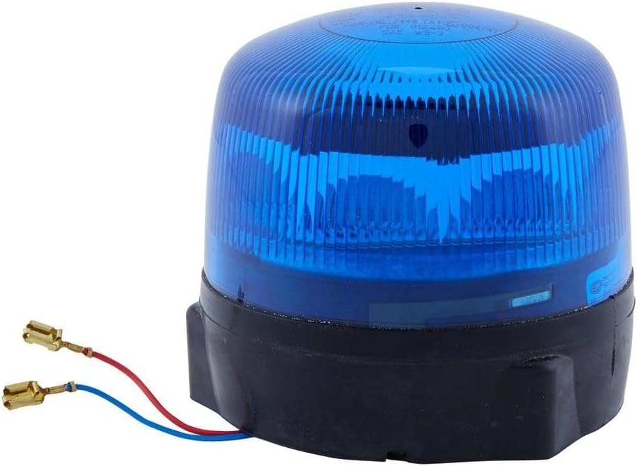 HELLA - LED-Rundumkennleuchte - RotaLED - 12/24V - blau - geschraubt - Kabel: 200mm - Menge: 1 - 2RL