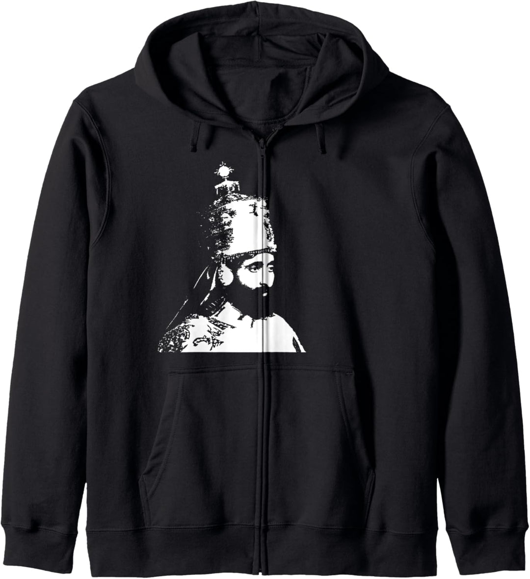 The King Stands Haile Selassie Krone Kapuzenjacke