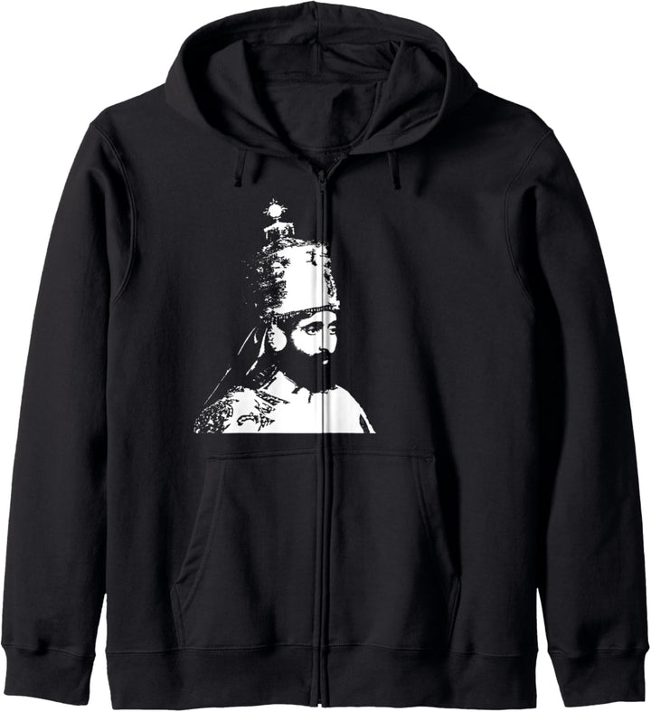 The King Stands Haile Selassie Krone Kapuzenjacke