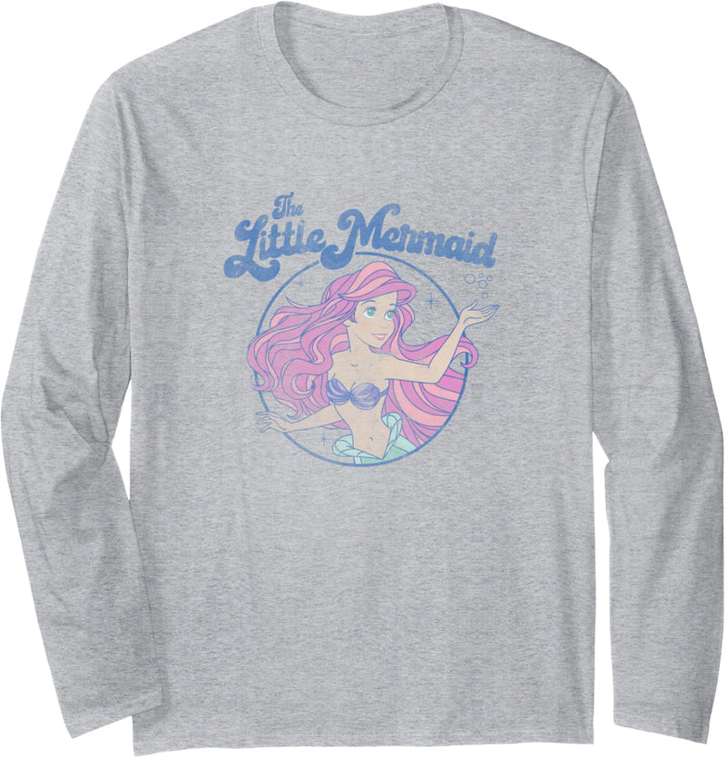 Disney The Little Mermaid Ariel Distressed Circle Portrait Langarmshirt