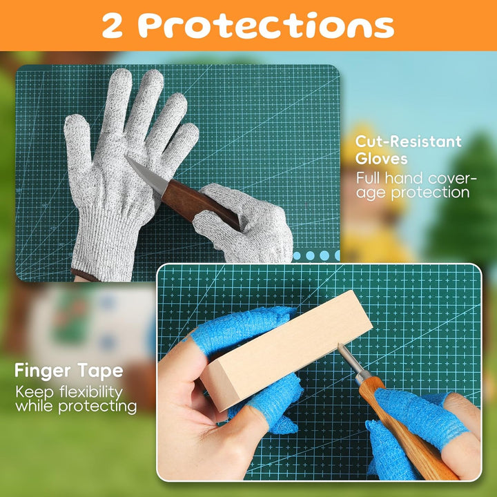 Housolution Holzschnitzerei Kit mit Tragetasche, 29PCS Holzschnitzerei Werkzeuge Whittling Kit enthä