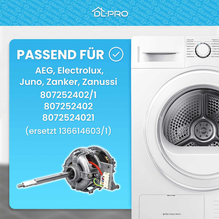DL-pro Antriebsmotor 807252402 8072524021 Ersatz Motor für AEG Electrolux Zanussi Nidec Type DB085D5