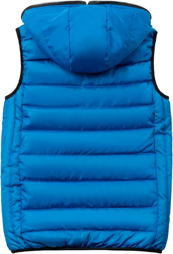 Kinder Warme Weste Jungen Steppweste Ärmellose Winterjacke Puffer Weste mit Kapuze, 164-170