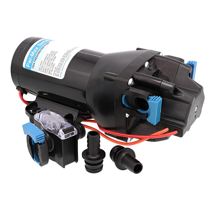 Jabsco Q402J-115S-3A, ParMax HD4-24V 4GPM 40PSI, robuste Süsswasser-Förderpumpe, schwarz