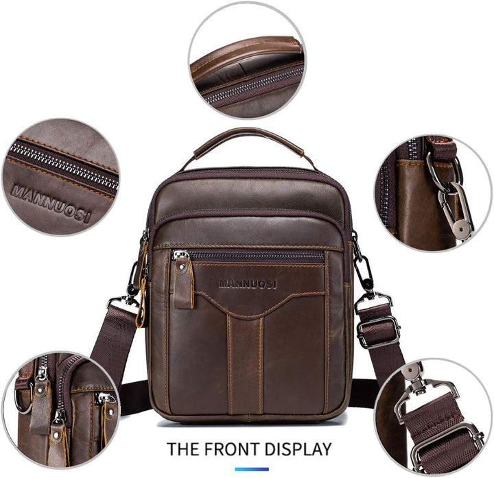 Herren Schultertaschen business Freizeit Henkeltaschen echtleder vintage Handtaschen Einheitsgrösse