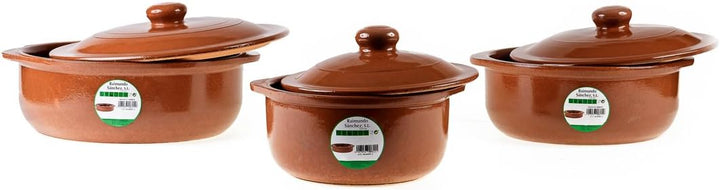 Tontopf mit Deckel, 32 cm, 5 Liter, Honig