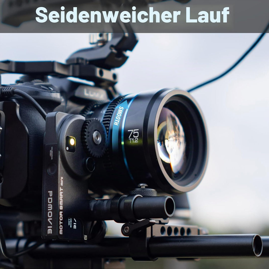 SIRUI Night Walker 75 mm T1.2 S35 Teleobjektiv Cine Objektiv, grosse Blende, manueller Fokus, MS75M-