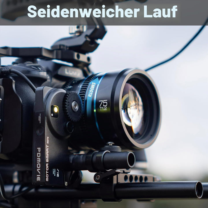 SIRUI Night Walker 75 mm T1.2 S35 Teleobjektiv Cine Objektiv, grosse Blende, manueller Fokus, MS75M-