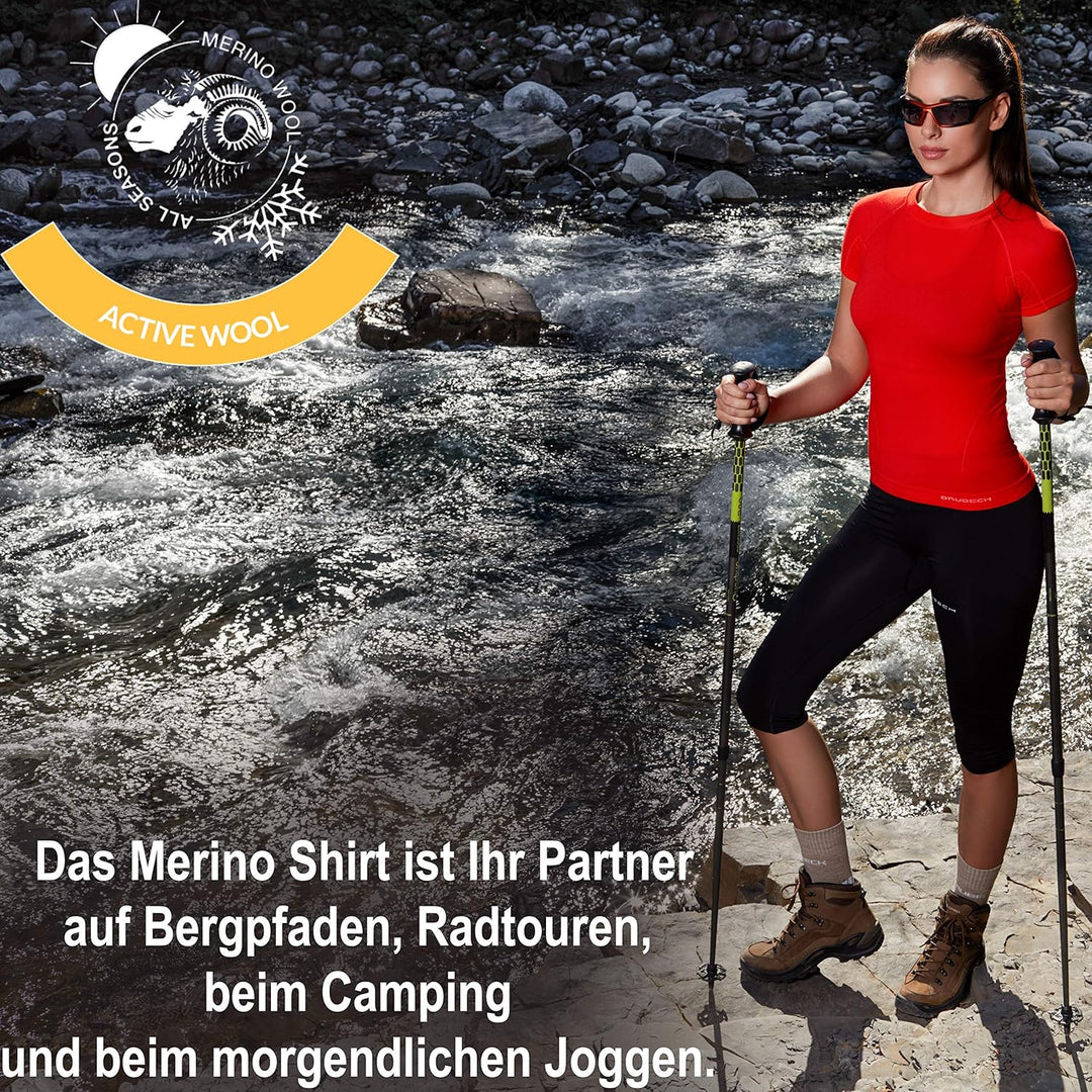 BRUBECK Damen Langarm Funktionsshirt | Atmungsaktiv | Thermo | Sport | Outdoor | Unterhemd | Unterwä