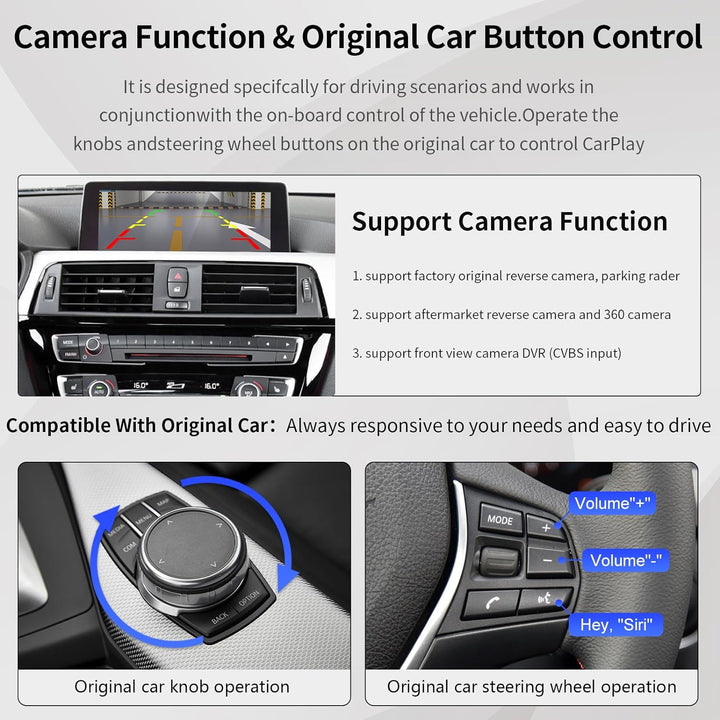 Road Top Wireless Carplay Android Auto für BMW 1 2 3 4 5 6 7 M3 M4 M5 X1 X2 X3 X4 X5 X6 2017-2020 Ja