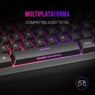 Mars Gaming MKREVOPT, H-Mech Compact TKL Tastatur und Ziffernblock, Volle RGB-Beleuchtung, Portugies