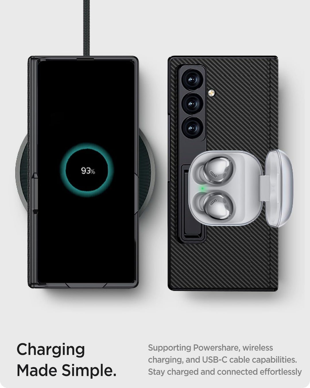 Miimall Privacy Case Kompatibel mit Samsung Galaxy Z Fold 7 Hülle Anti-SPY Displayschutz+Scharniersc