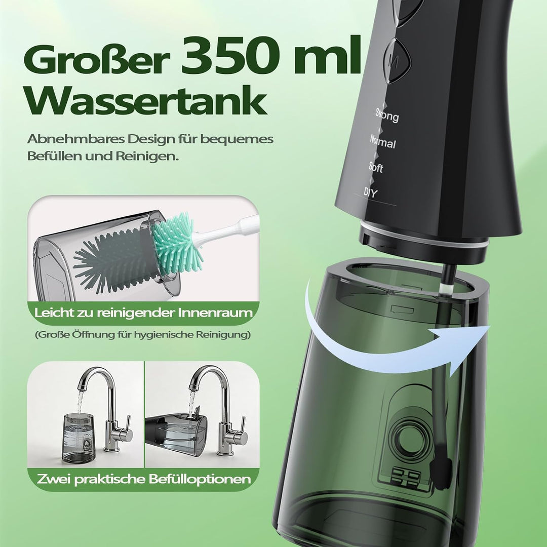 OasiSmile Kabellose Elektrische Munddusche, 350ml Tank, Zuhause &amp; Reisen | Munddusche Testsieger 202