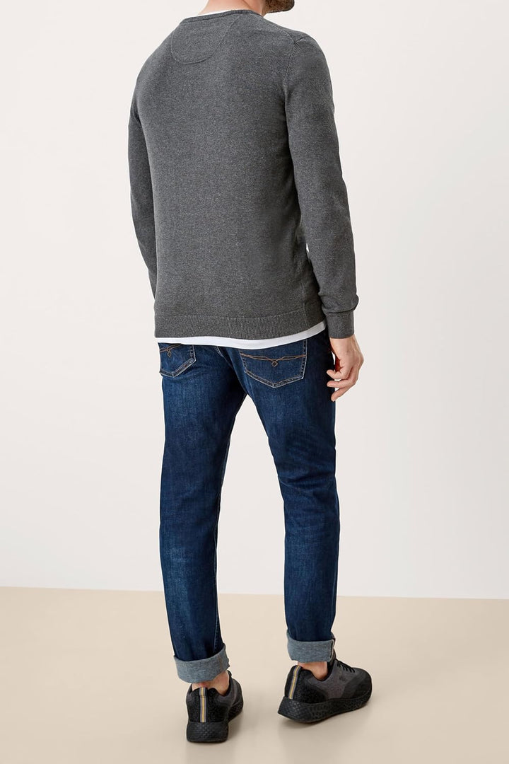 s.Oliver Herren Pullover mit Logo-Stickerei L 1 X Anthrazit, L 1 X Anthrazit