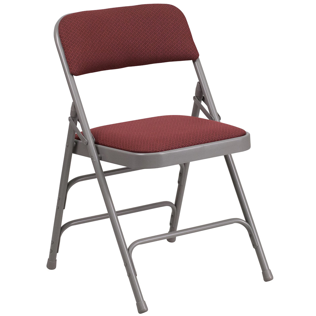 Flash Möbel Hercules Serie Curved Triple doppelstrebig und doppelt Klappsessel (4 Pack), Burgund/Gra