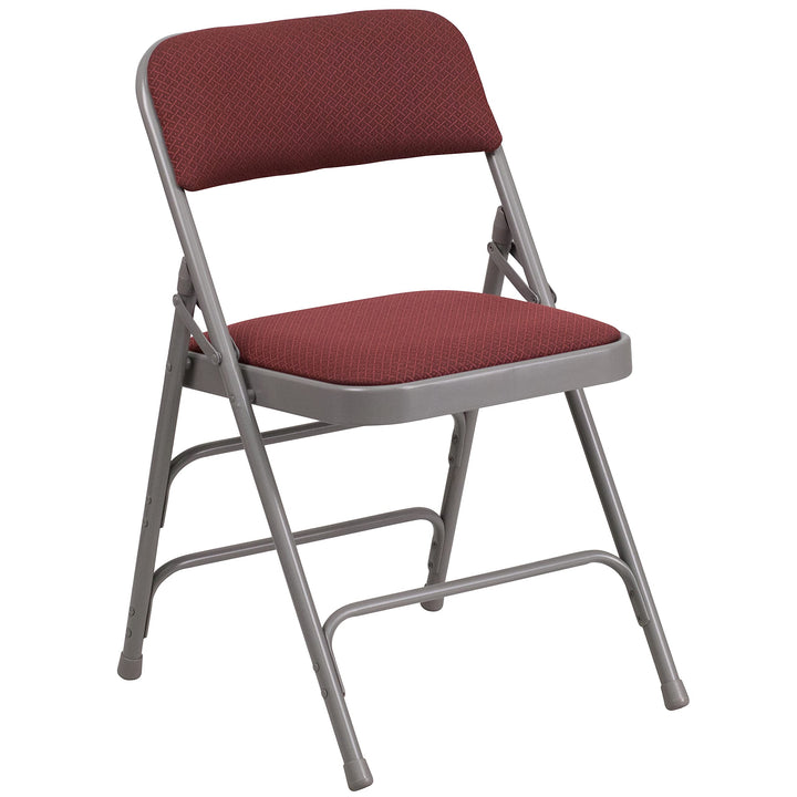 Flash Möbel Hercules Serie Curved Triple doppelstrebig und doppelt Klappsessel (4 Pack), Burgund/Gra