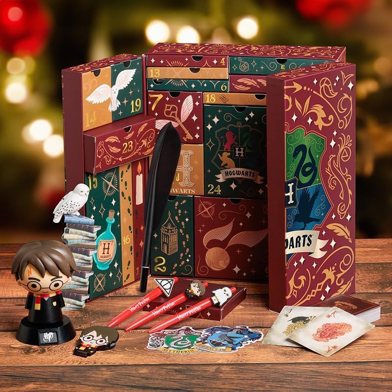 Harry Potter Hogwarts 24-Tage-Premium-Adventskalender – offiziell lizenzierte saisonale Dekoration f