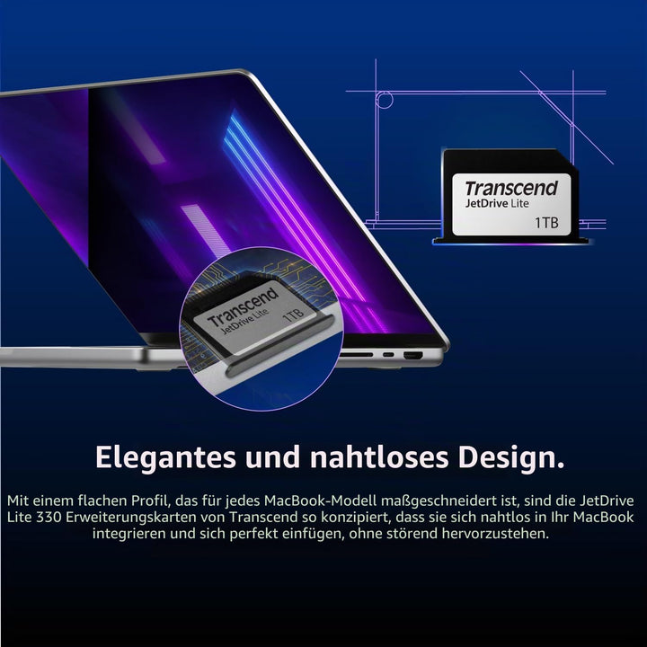Transcend 512 GB JetDrive Lite extra Speicher-Erweiterungskarte für MacBook Pro MacBook Pro 14" &amp; 16
