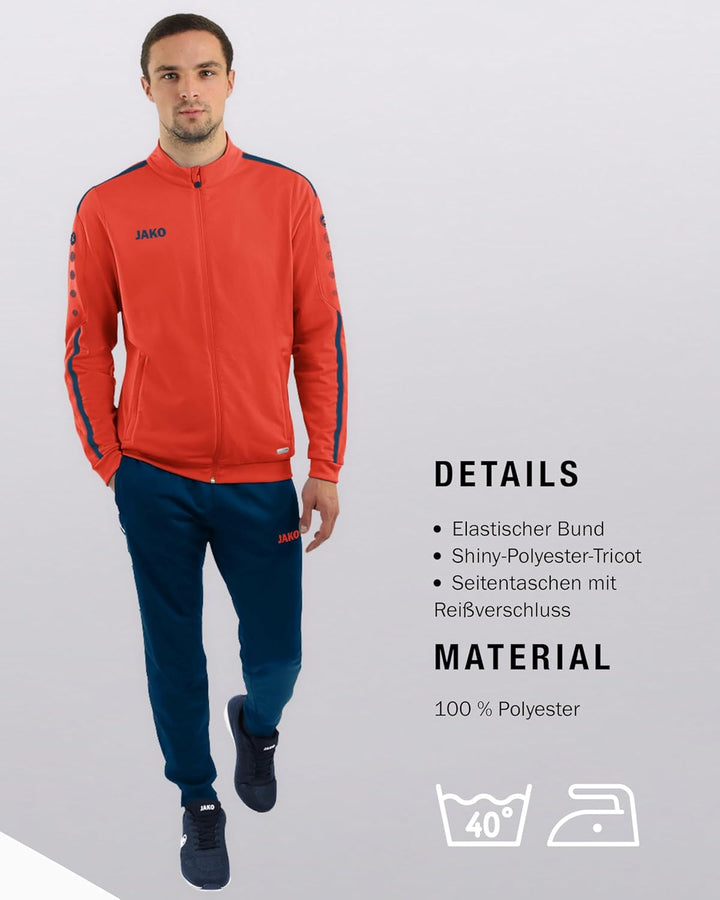 JAKO Herren Jacke Competition 2.0, royal/marine, XXL, 9318 L Navy/Flame, L Navy/Flame
