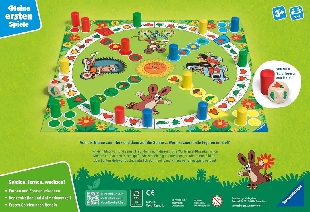Ravensburger 12010015 Der Maulwurf und Sein Lieblingsspiel - Meine ersten Spiele: Kinderspiele, Spie
