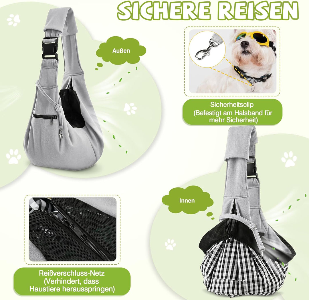 ALLSOPETS Hundetragetasche Atmungsaktive Bequeme Haustier Tragetasche für Kleine Hunde Katzen Sicher