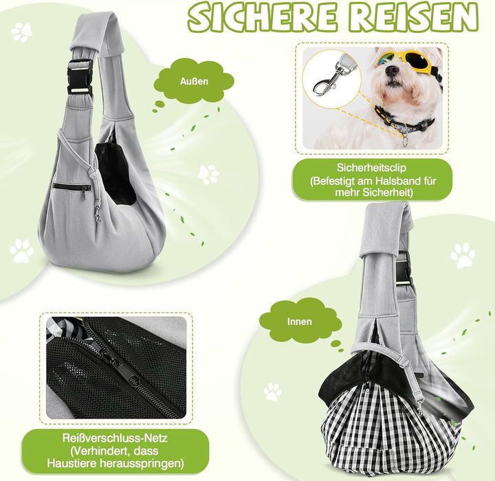 ALLSOPETS Hundetragetasche Atmungsaktive Bequeme Haustier Tragetasche für Kleine Hunde Katzen Sicher