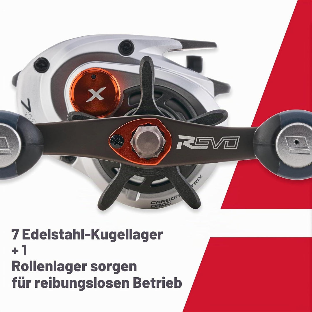 Abu Garcia Revo 5 X LP-L Reel - Baitcaster Rolle zum Raubfischangeln, Raubfischrolle zum Spinnangeln