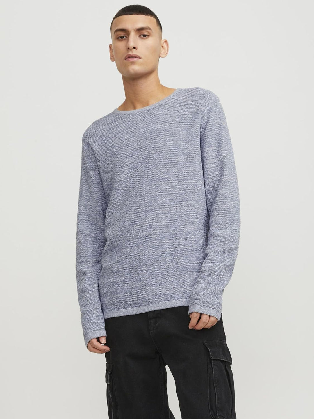 JACK & JONES Herren Jjegreg Knit Crew Neck Sn Strickpullover XXL Pacific Coast/Detail:with Cloud Dan