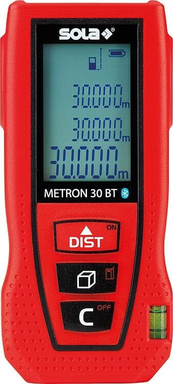 SOLA METRON 30 BT - Laser Entfernungsmesser 30m – Distanzmesser Laser mit Bluetooth Datentransfer -