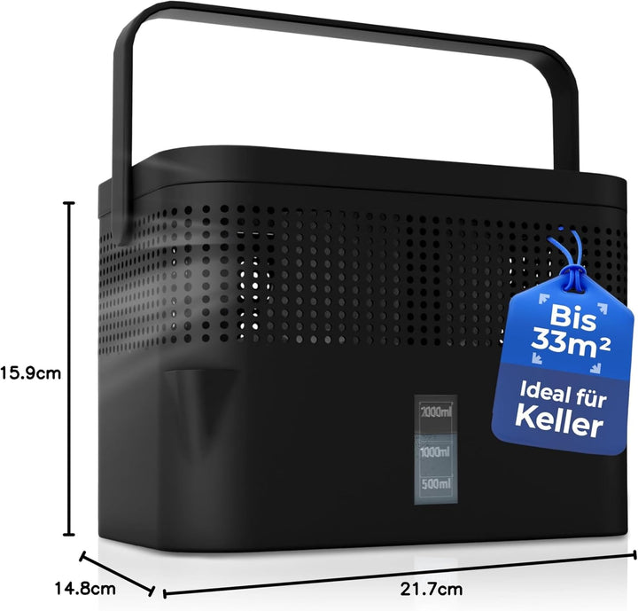 BonAura® AirOne Max Luftentfeuchter ohne Strom bis 33m² I 360° Belüftung I Raumentfeuchter mit Ausgi