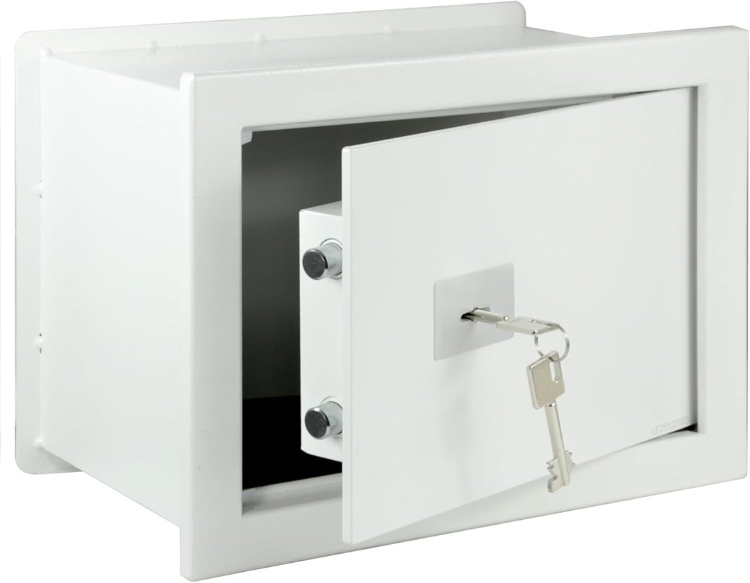 Wandsafe Einmauertresor 360 x 210 x 195 mm 9 kg Schlüsseltresor mit Doppelbartschloss Graphitfarben