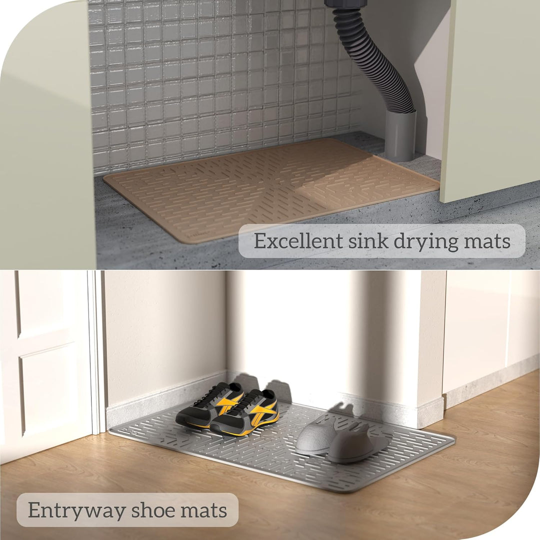 OHMO Katzenklo Matte aus Premium-Silikon 95 x 64 cm Gross, Wasserdicht und BPA-Frei Katzenstreu Matt