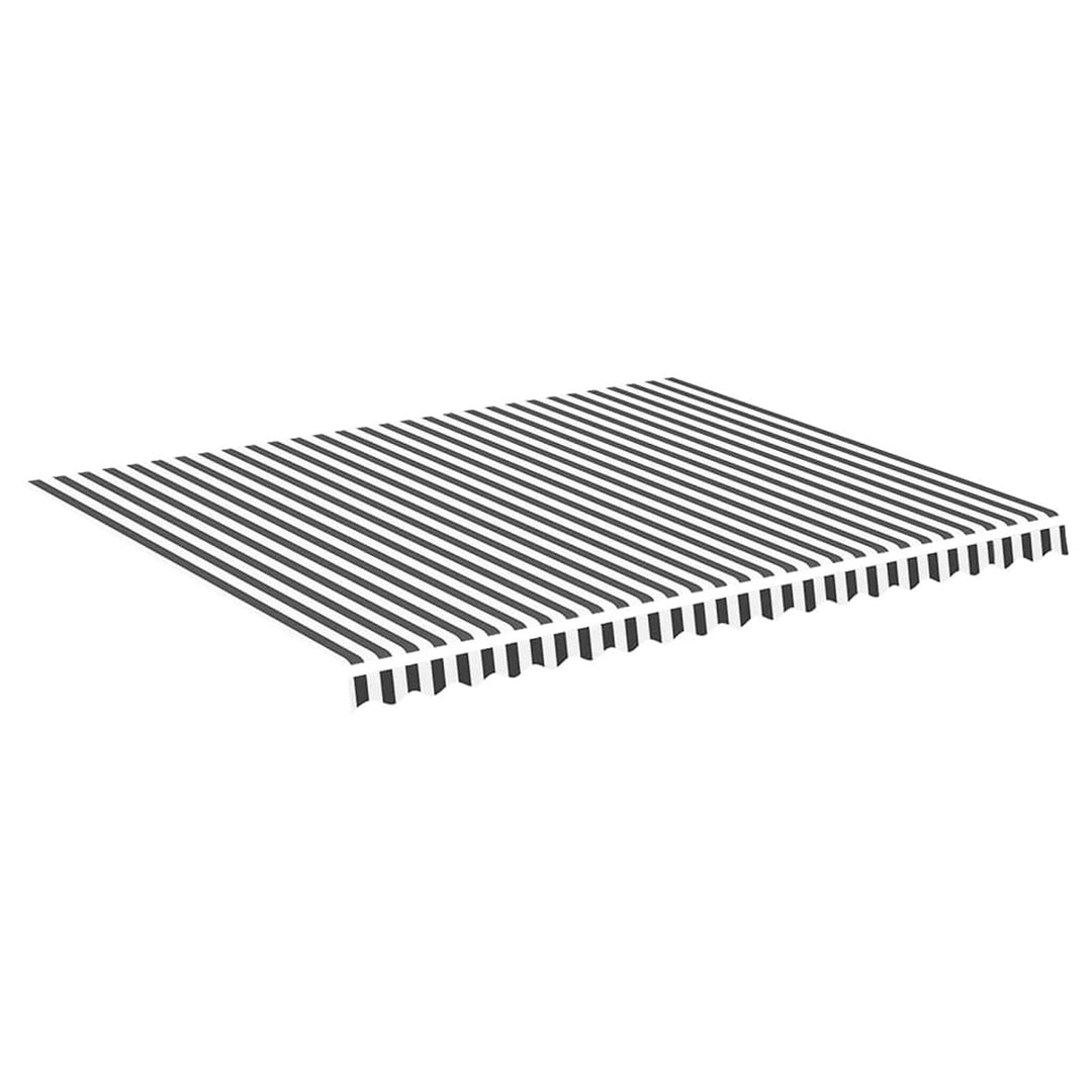 Goliraya Markisenbespannung Sonnenschutz Markisenstoff Markisentuch Markise Anthrazit und Weiss 4,5x