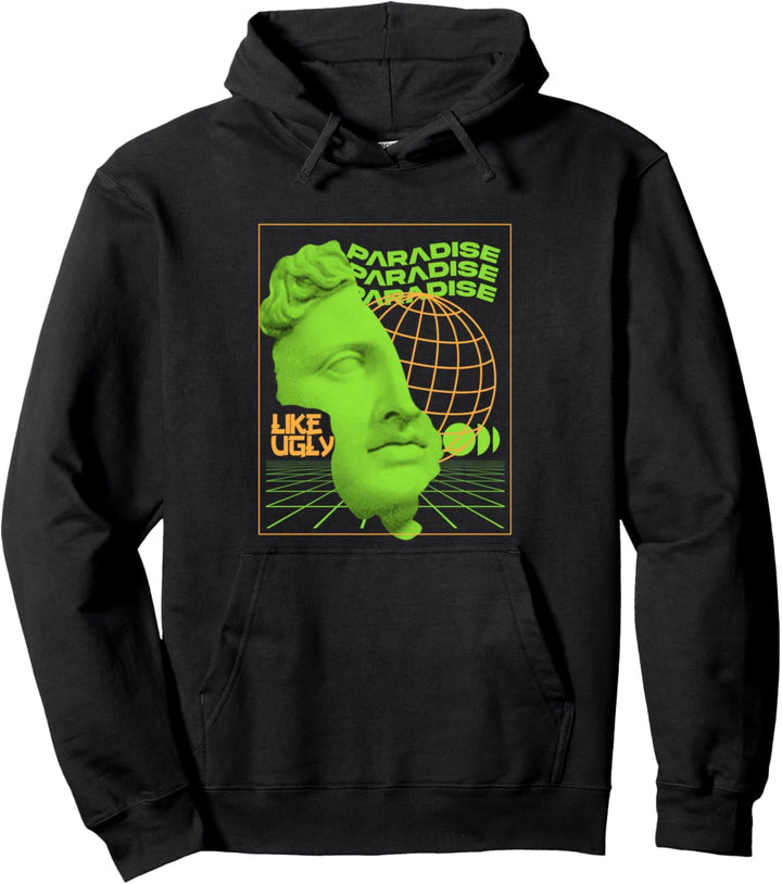 Paradise Greek Sculpture - Sad Aesthetic Edgy Streetwear Pullover Hoodie
