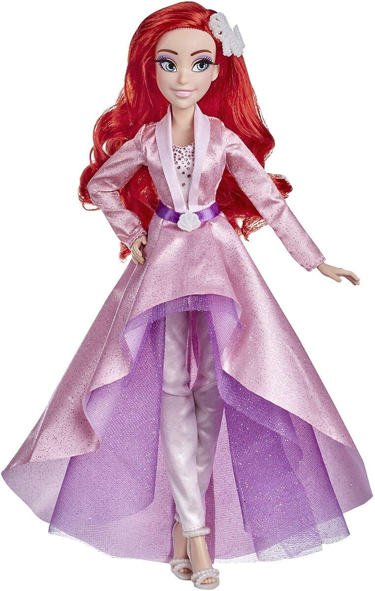 Disney Prinzessin Style Serie 07 Arielle, moderne Modepuppe mit Ohrringen und Schuhen, für Mädchen a