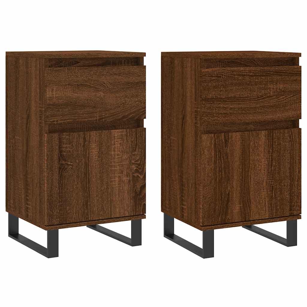 vidaXL Sideboard 2 STK., Kommode mit viel Stauraum, Mehrzweckschrank Anrichte für Wohnzimmer, Schran