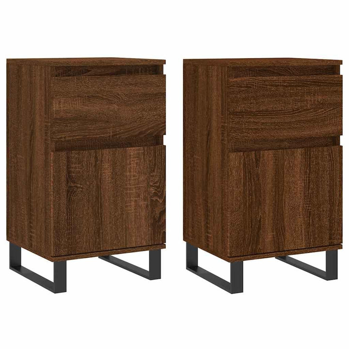 vidaXL Sideboard 2 STK., Kommode mit viel Stauraum, Mehrzweckschrank Anrichte für Wohnzimmer, Schran