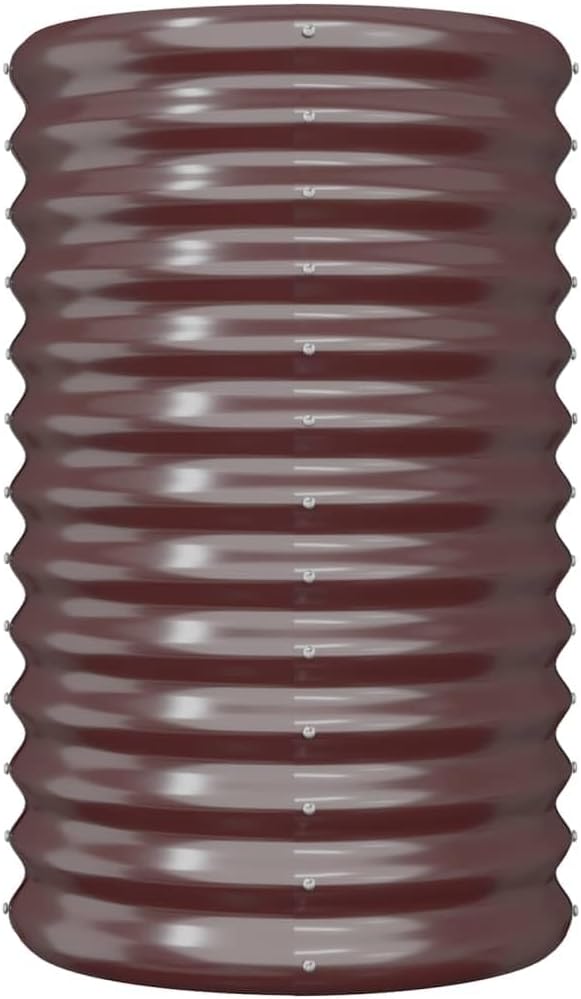 homiuse Pflanzkübel Pulverbeschichteter Stahl 40x40x68 cm Braun Hochbeet Metall PflanzküBel Hochbeet
