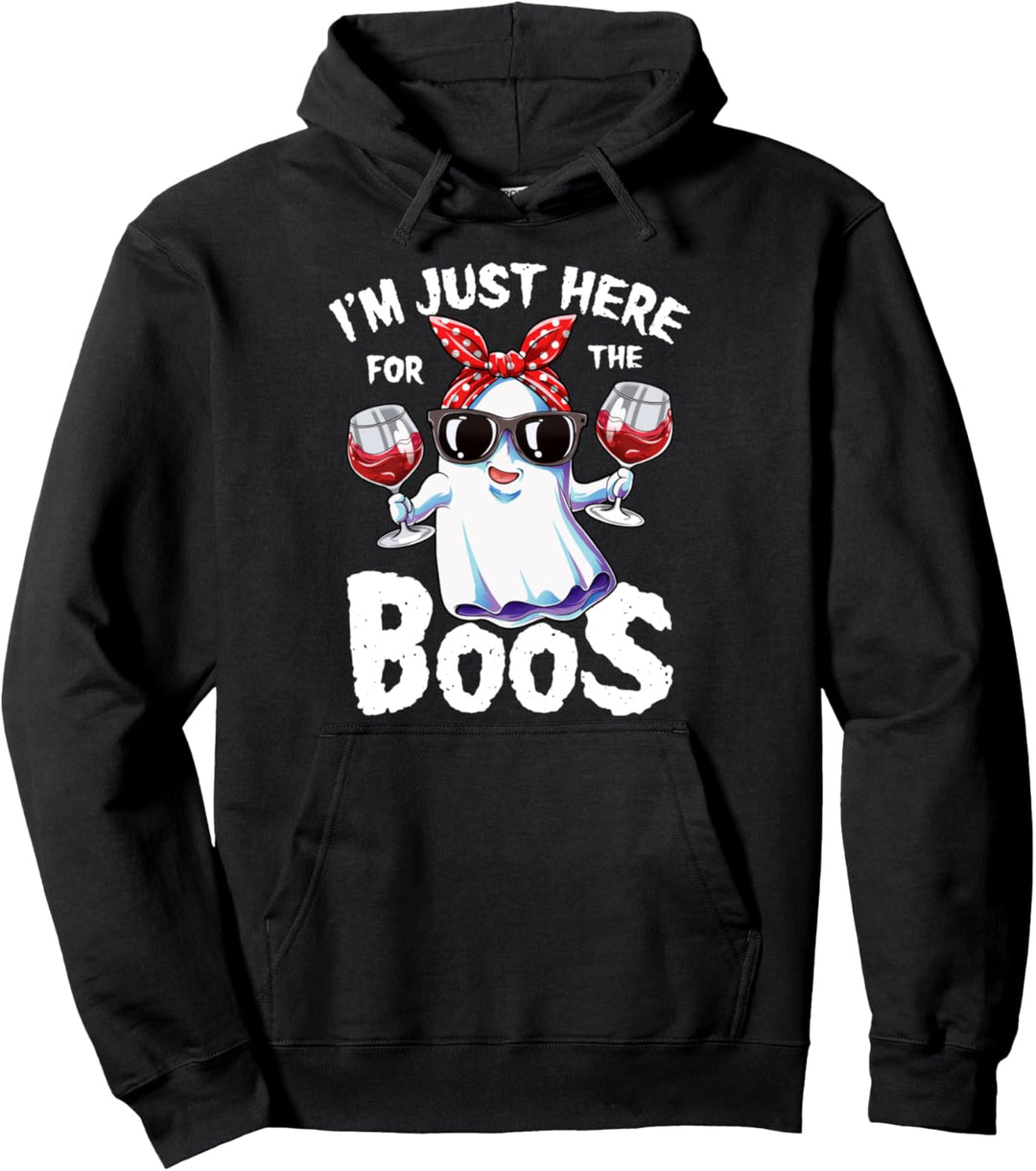 I'm Just Here For The Boos Lustiger Halloween Ghost Cute Women Pullover Hoodie