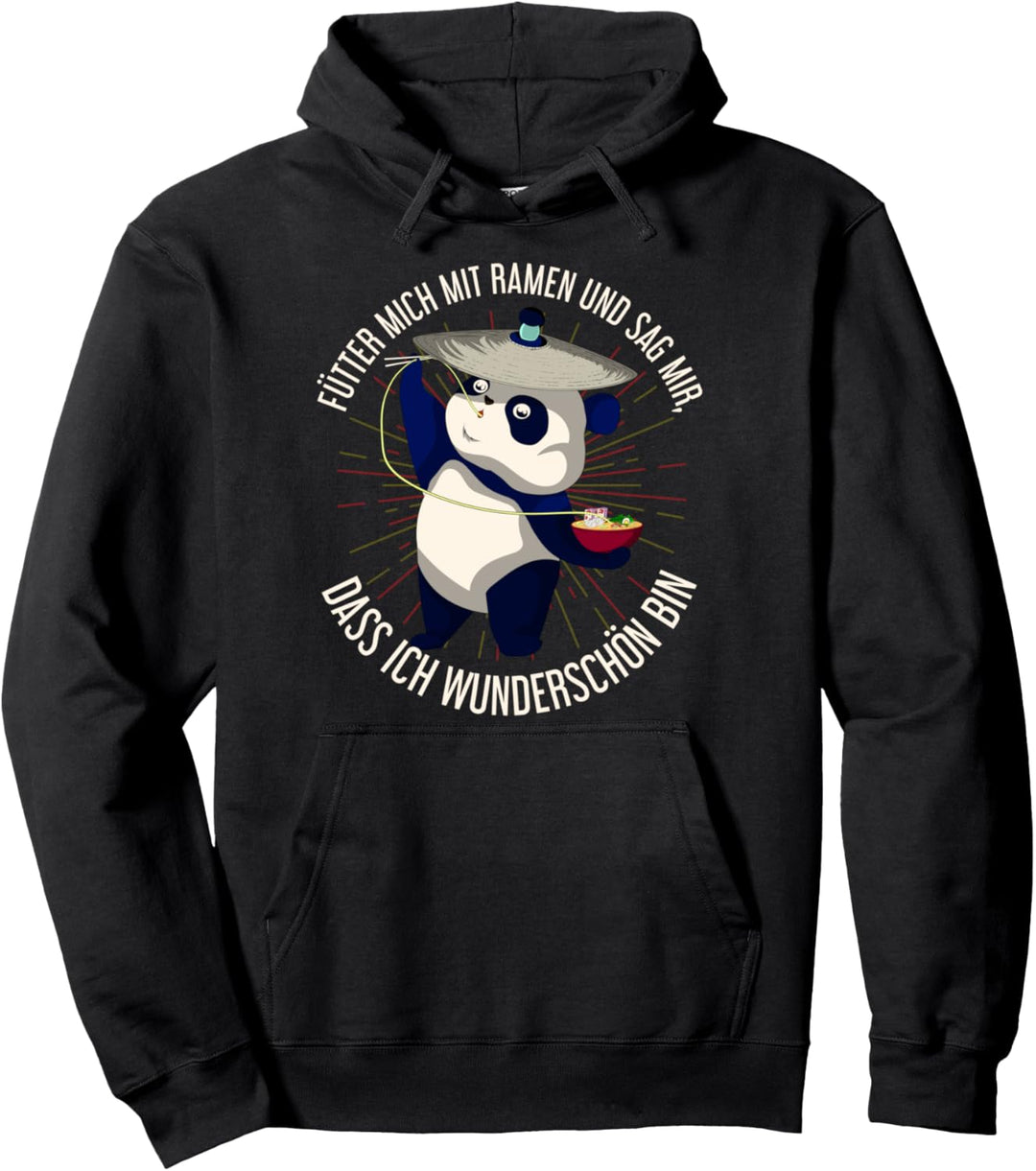 Anime Kawaii Panda Japanische Nudelsuppe Lustiges Ramen Pullover Hoodie
