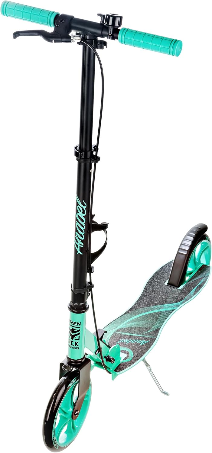 Raven Scooter, Roller, Tretroller, Kinderroller, 200mm mit Handbremse Anabel Black/Mint, Anabel Blac