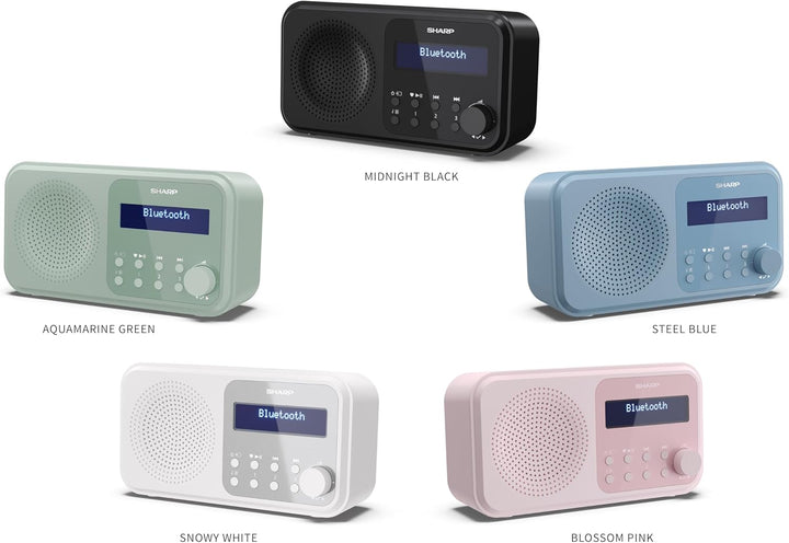 SHARP DR-P420 Portables Digitalradio (DAB/DAB+/FM mit RDS, USB, Bluetooth 5.0, 3,5mm Klinke Wecker-F