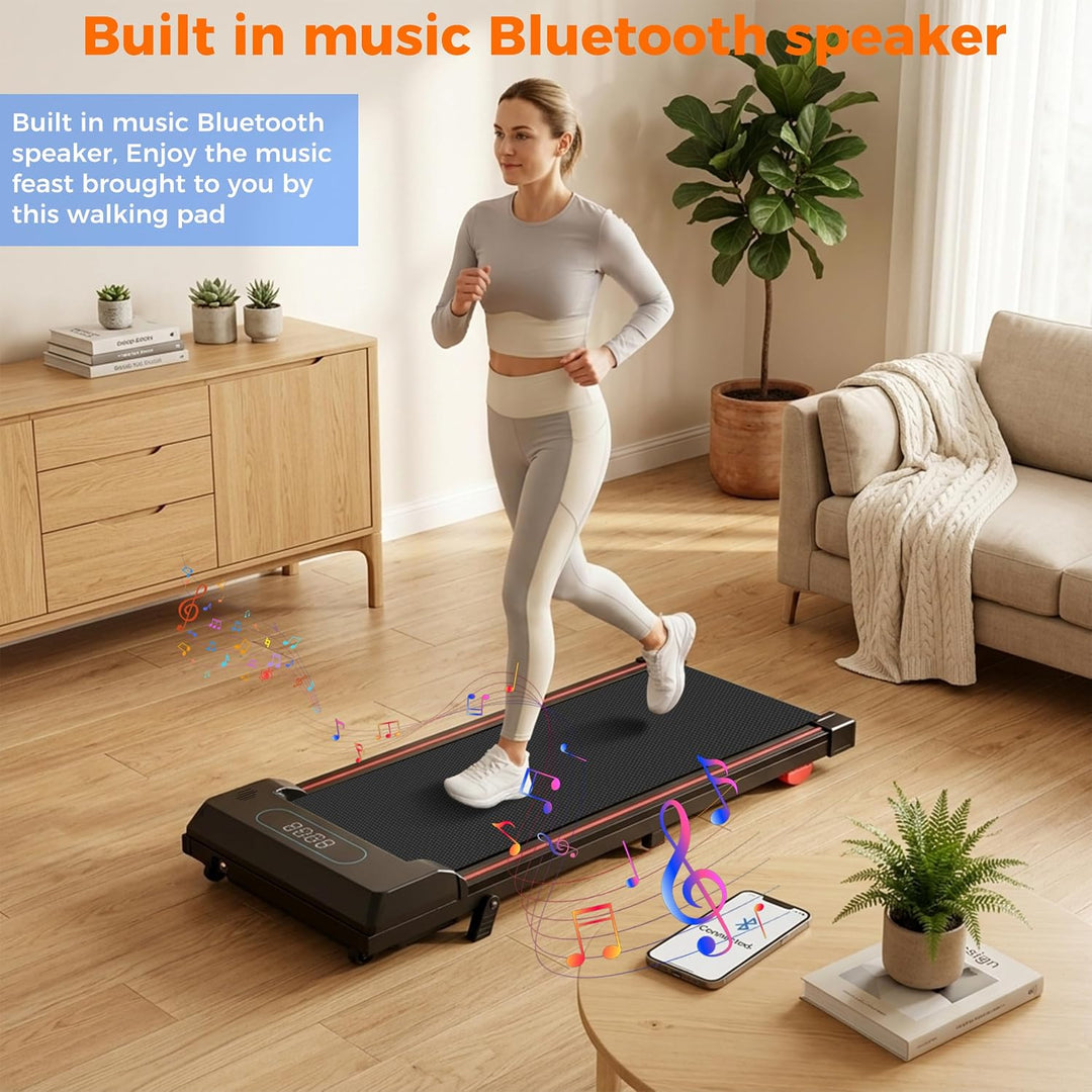 Walking Pad Laufband mit 5% Steigung für Zuhause und Büro | 2,5HP leiser Motor,RGB-Licht, Bluetooth