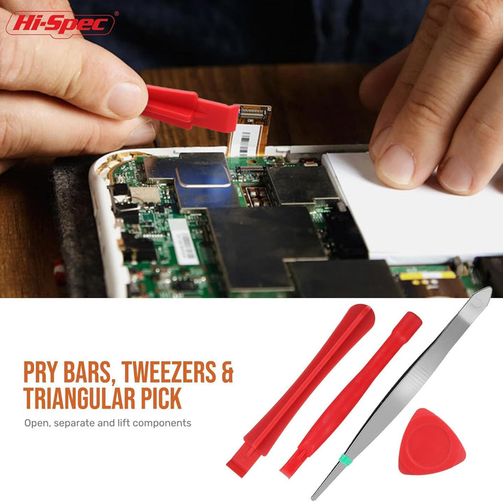 Hi-Spec 38-tlg. Computer- und Elektronik-Reparaturset. Präzisionsbits aus S2-Stahl, Schneidwerkzeuge