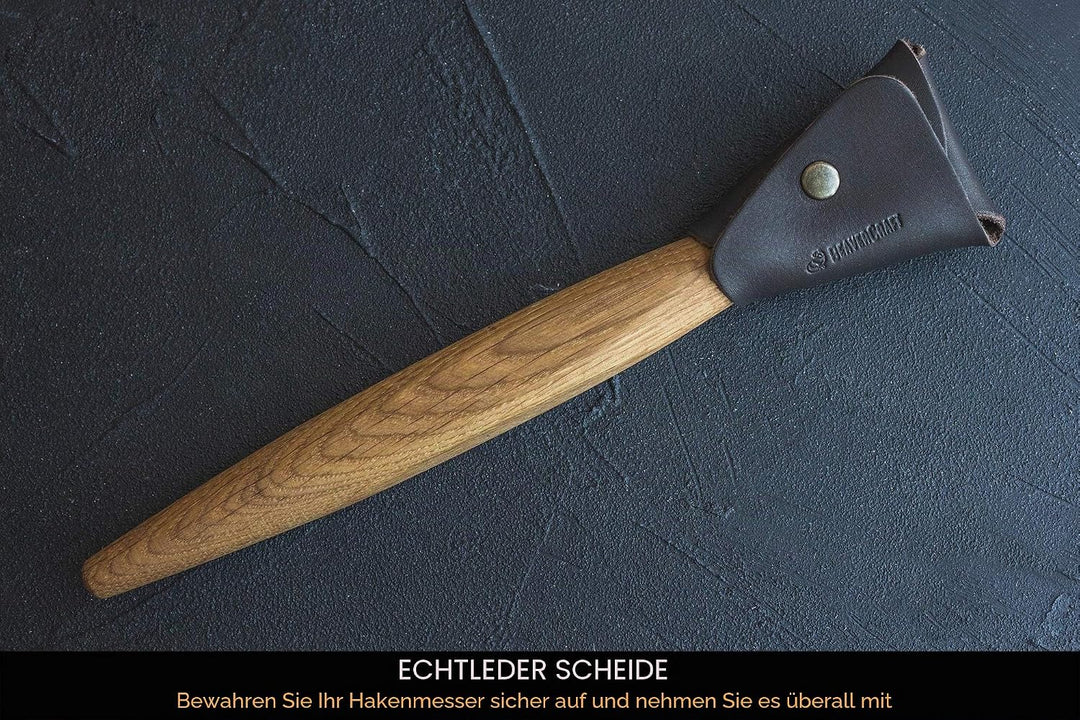 BeaverCraft Spoon Carving Hook Knife SK5s 5cm - Doppelseitiges Hakenmesser zum Holzschnityen Schnitz